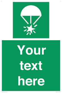 Custom sign safe condition Rocket parachute flare